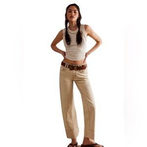 We the Free New Risk Taker Mid Rise Ivory Jeans Size 29